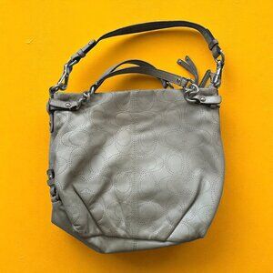 COACH Gray Leather Multi Strap Shoulder Bag